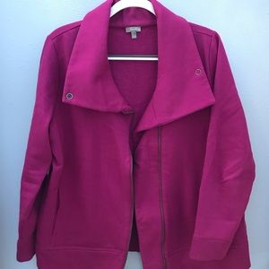 Talbots Fleece Jacket, Fuschia, 1X